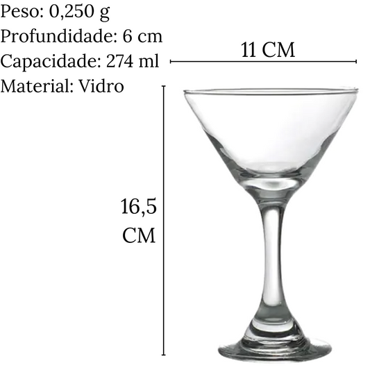 Taça Martini 274ml Cristar Drink