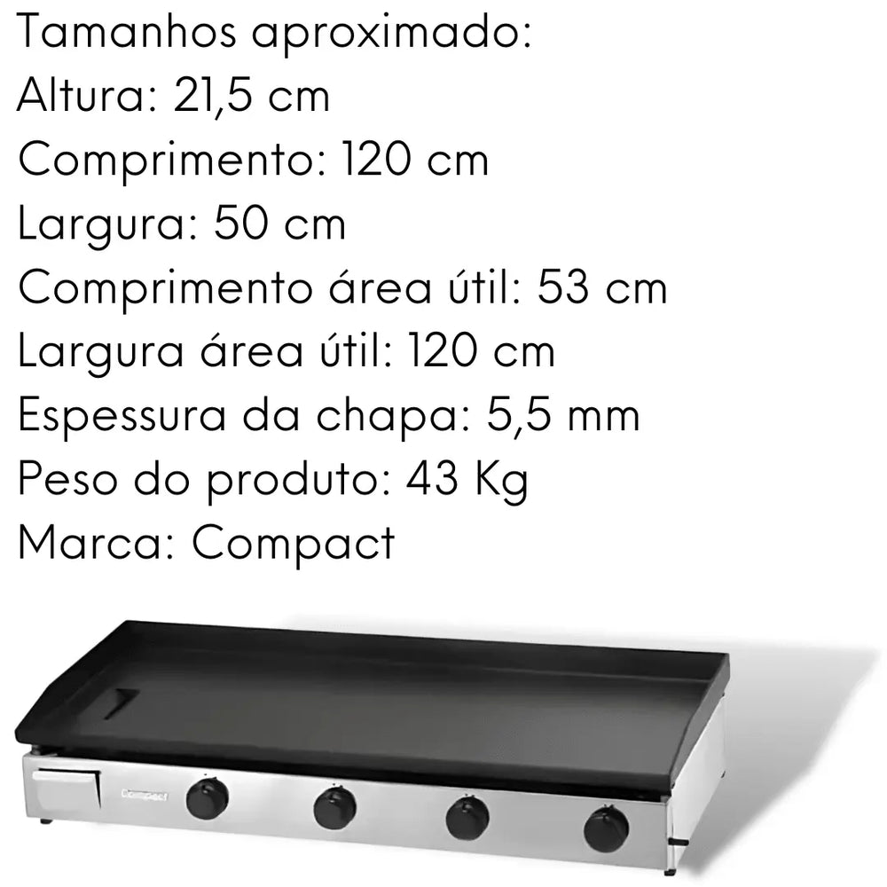 Chapa Bifeteira Lanche Compact Compact