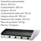 Chapa Bifeteira Lanche Compact