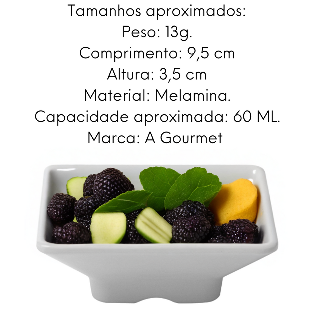 Finger Food Quadrado Melamina Gourmet Mix