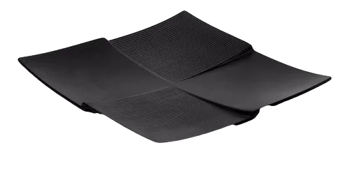 Prato Quadrado Melamina Black Gourmet Mix