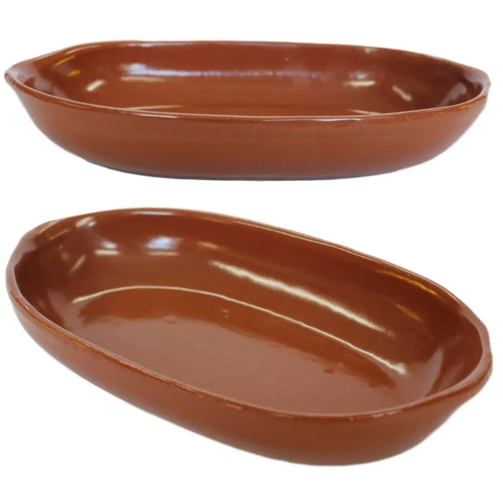 Travessa Oval de Cerâmica Artesanal com 20,5 cm. Bela Porcelana