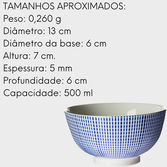 Bowl Tigela Redonda Atlantis 500ml 13cm Azul