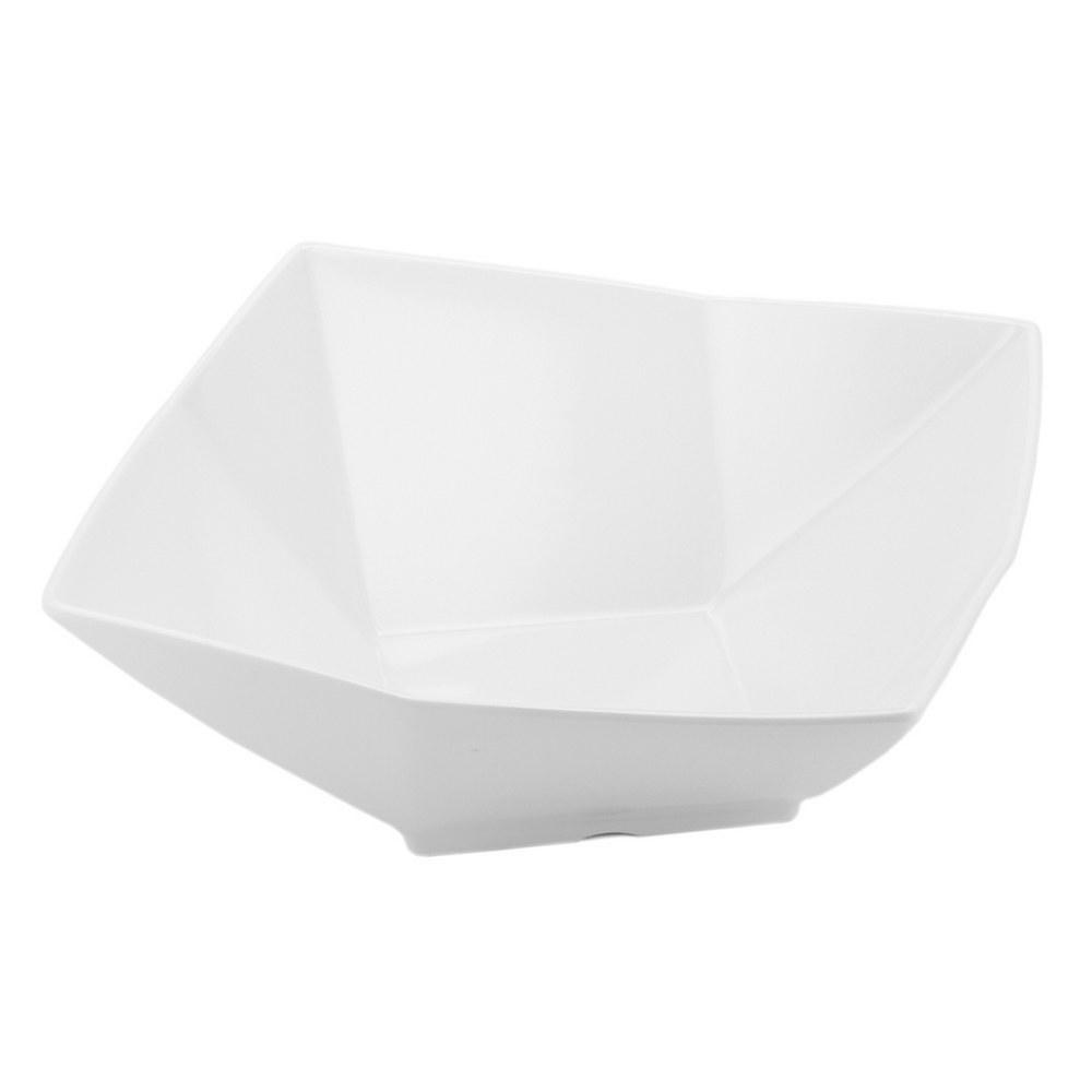 Tigela Bowl Design 28cm Melamina Branco Saladeira Gourmet Mix