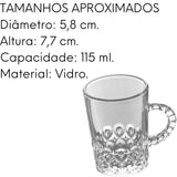 Caneca Café Gotas de Vidro 115 ml Lyor