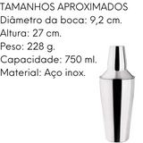 Coqueteleira aço inox 750 ml