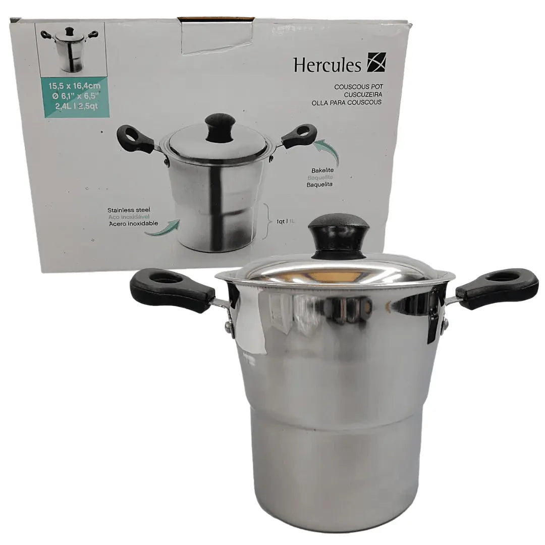 Cuscuzeira Hercules Inox Panela Cuscuz 1L Hercules