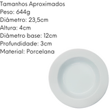 Prato Fundo Baru 23,5cm Porcelana