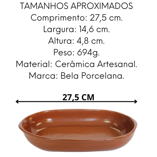 Travessa Cerâmica para Porções 27,5 cm