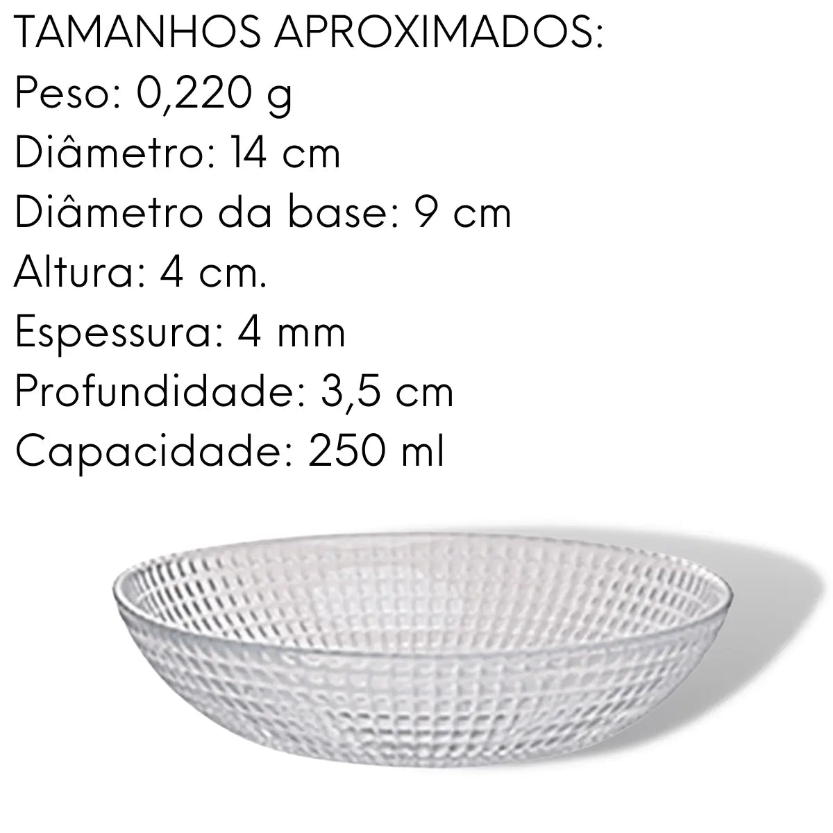 Bowl London 250ml Vidro Decorado Lyor