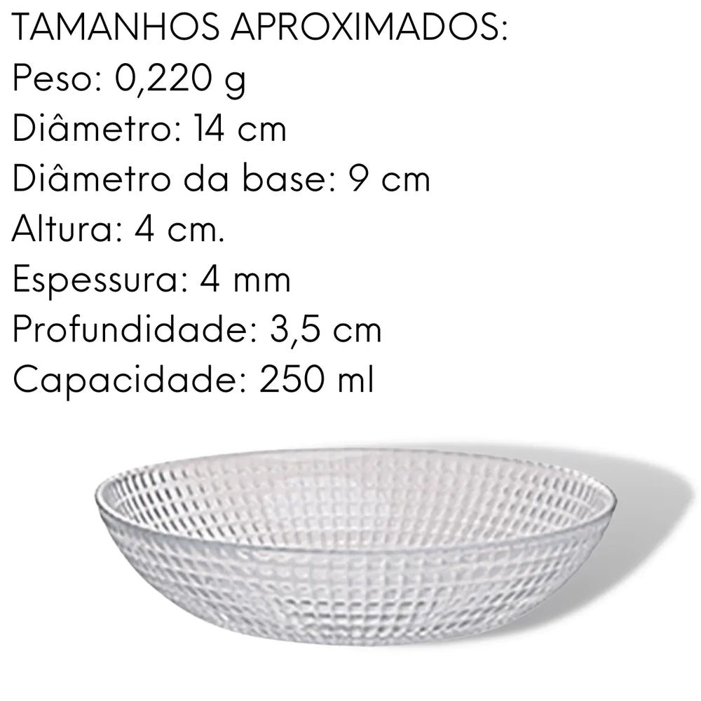 Bowl London 250ml Vidro Decorado Lyor