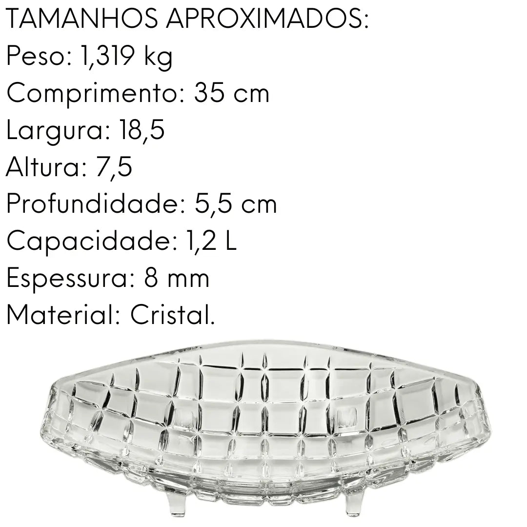 Centro de Mesa em Cristal Lyor Deli Lyor