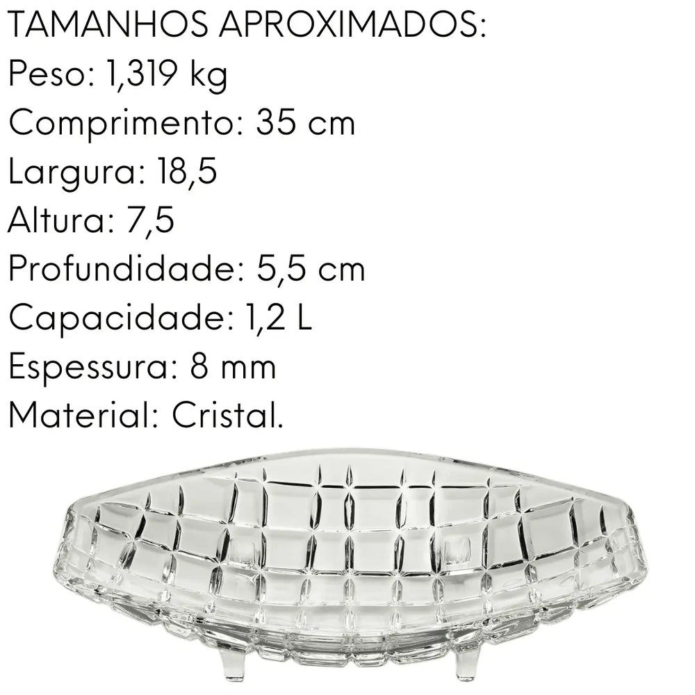 Centro de Mesa em Cristal Lyor Deli Lyor