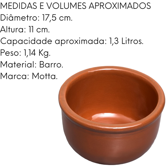 Cumbuca Alta N° 3 De Barro 1,3L