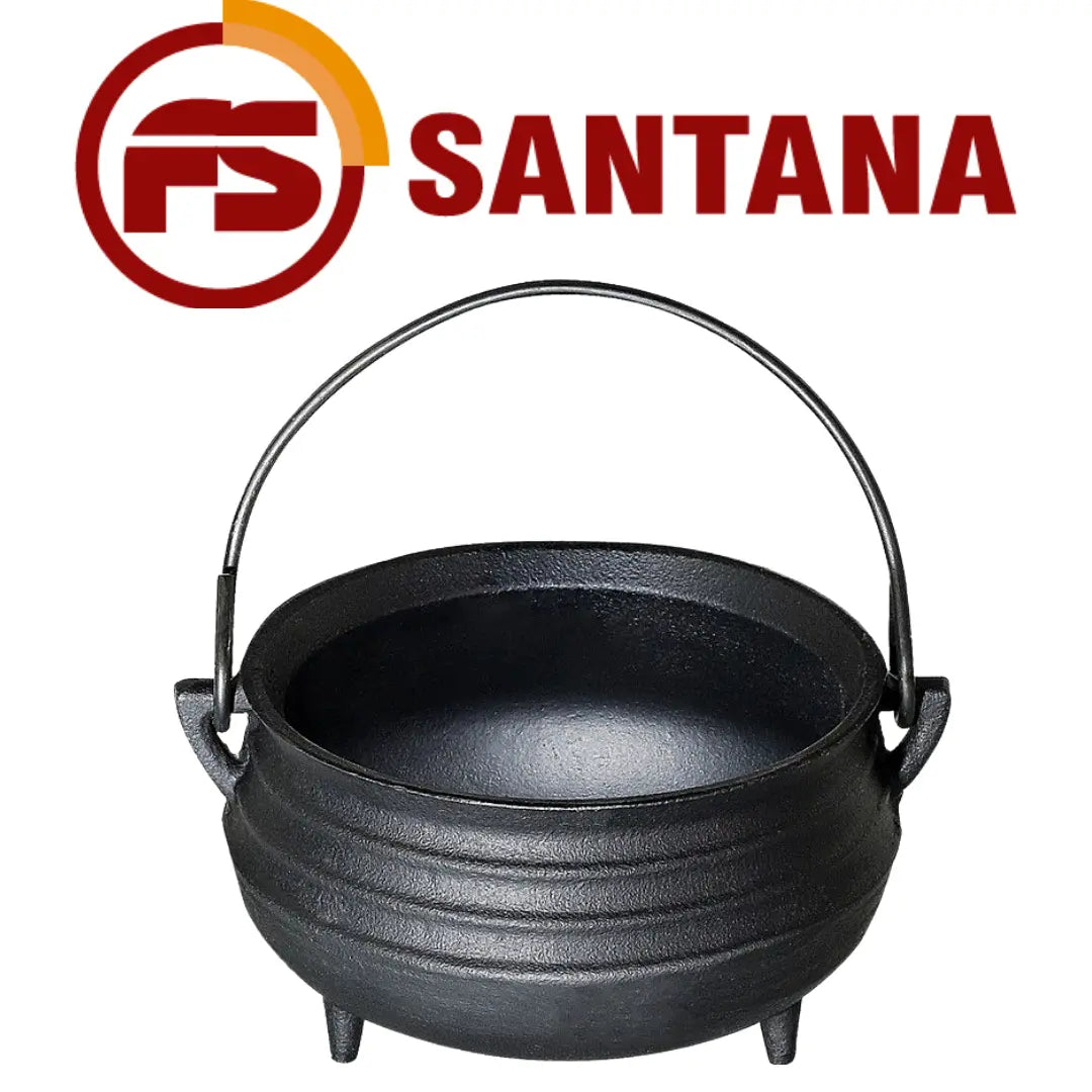 Panela Tripé N°4 S/ Tampa Em Ferro Fundido Santana 1,5L Santana