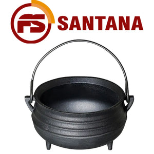Panela Tripé N°4 S/ Tampa Em Ferro Fundido Santana 1,5L Santana