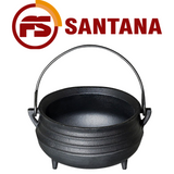 Panela Tripé N°4 S/ Tampa Em Ferro Fundido Santana 1,5L