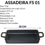 Travessa Ferro Fundido Assadeira 3,8L Santana