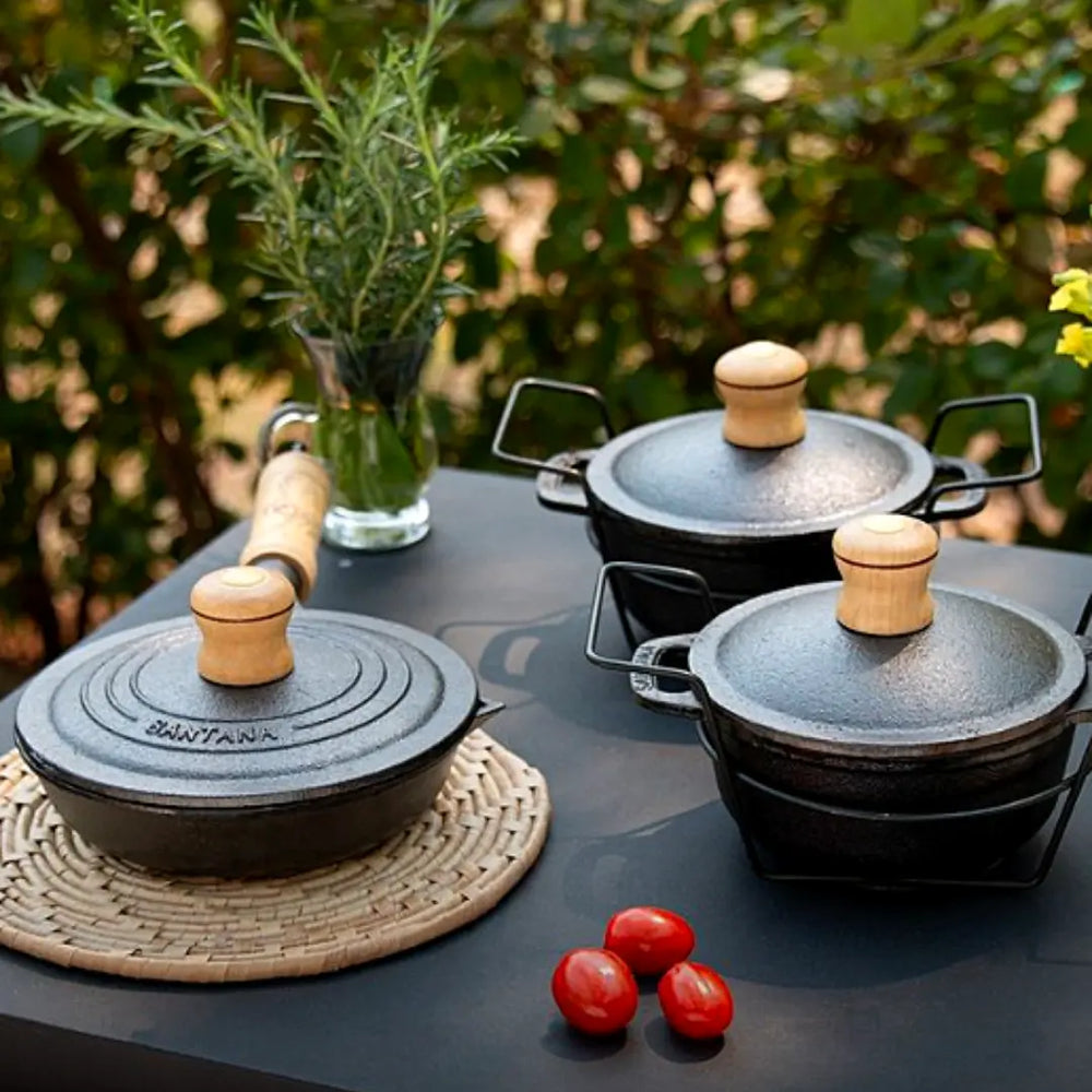 Cumbuca Ferro Fundido Santana C/ Tampa Panelinha 435ml Santana