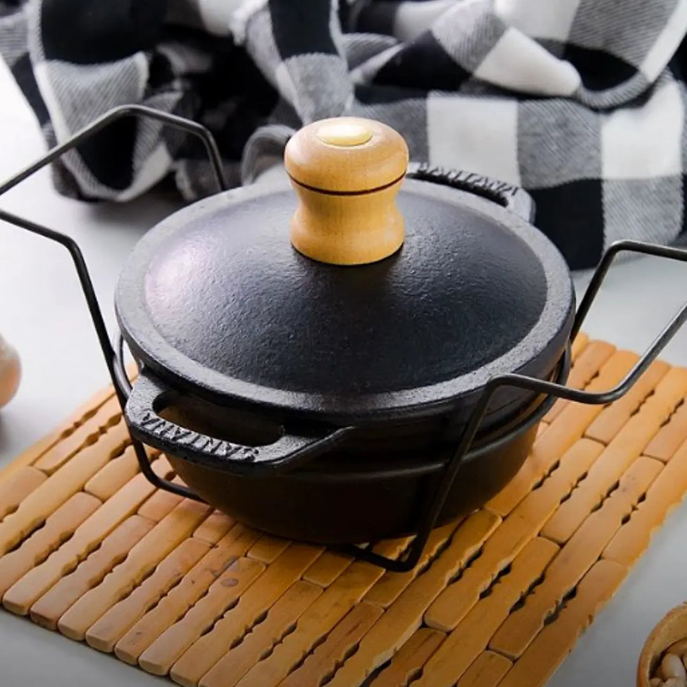 Cumbuca Ferro Fundido Santana C/ Tampa Panelinha 435ml Santana