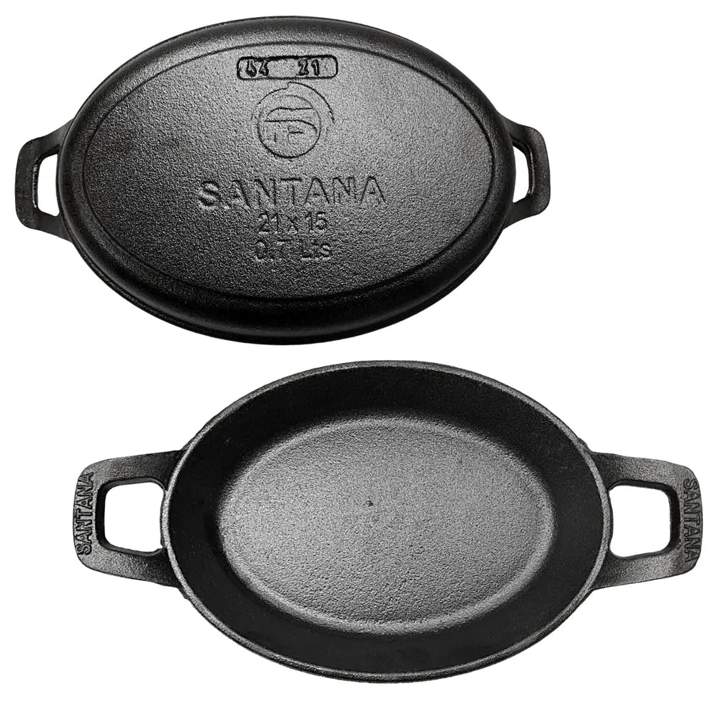 Assadeira Em Ferro Fundido Facile N°1 700ml 2 Alças Santana