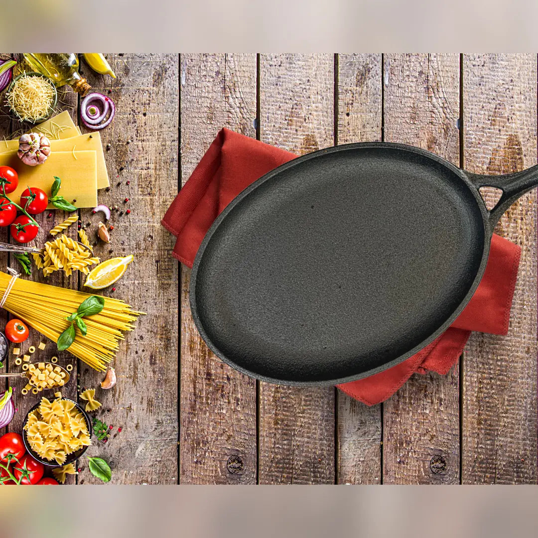 Frigideira Mix Grill Oval Em Ferro Fundido Santana Santana
