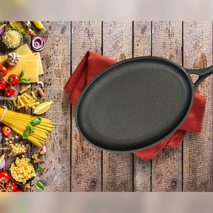 Frigideira Mix Grill Oval Em Ferro Fundido Santana Santana