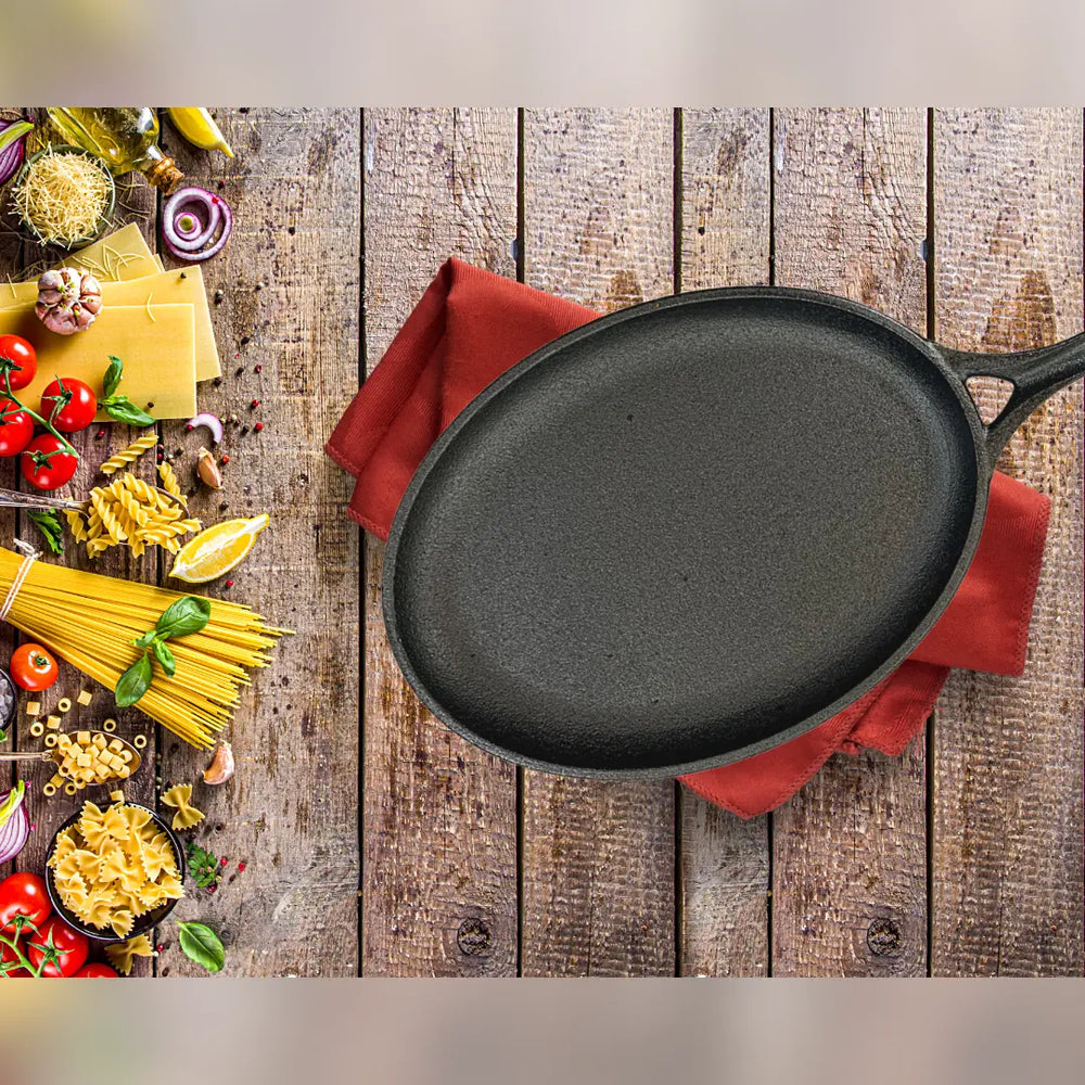 Frigideira Mix Grill Oval Em Ferro Fundido Santana Santana