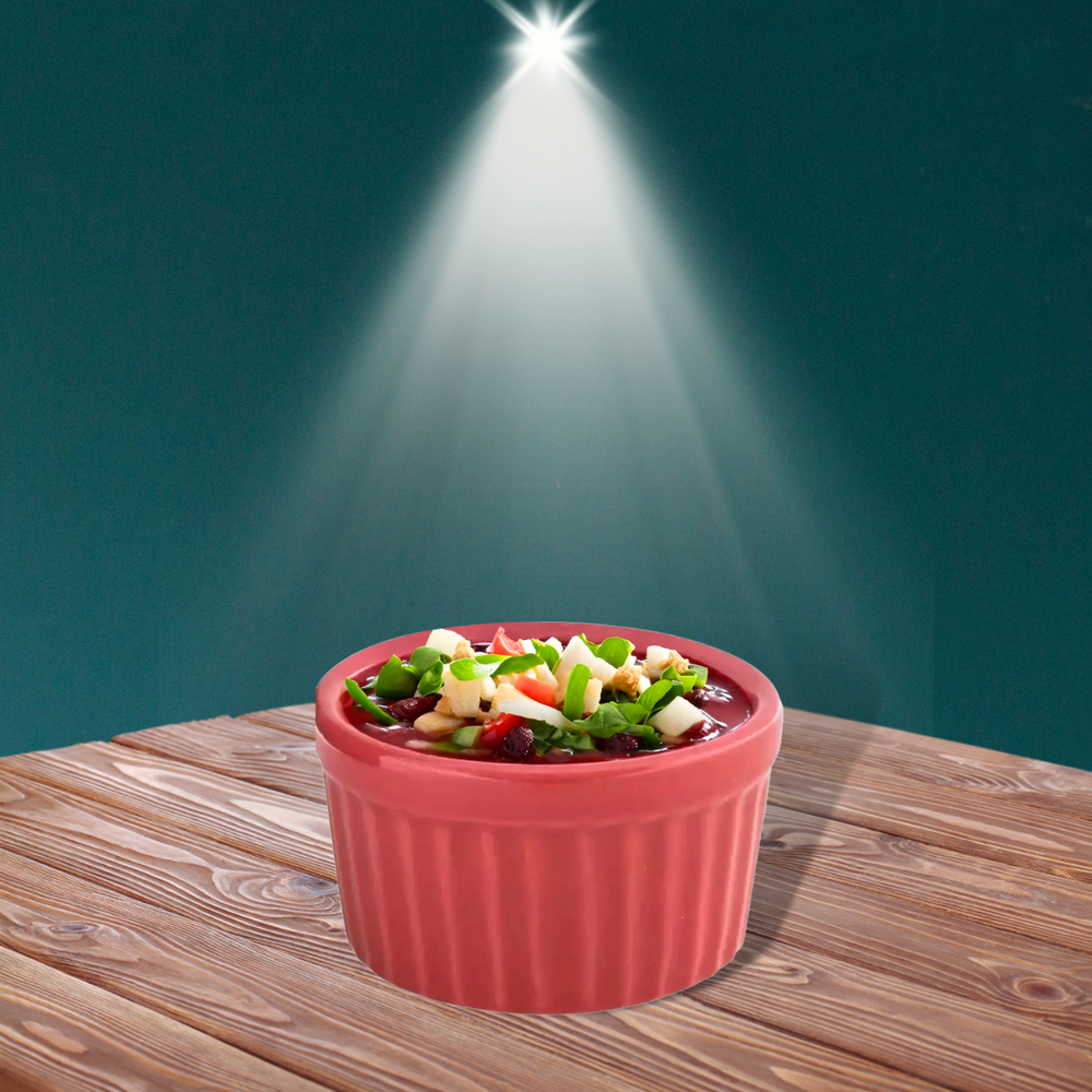 Ramekim Médio Vermelho em Porcelana 150 ML BelaVista