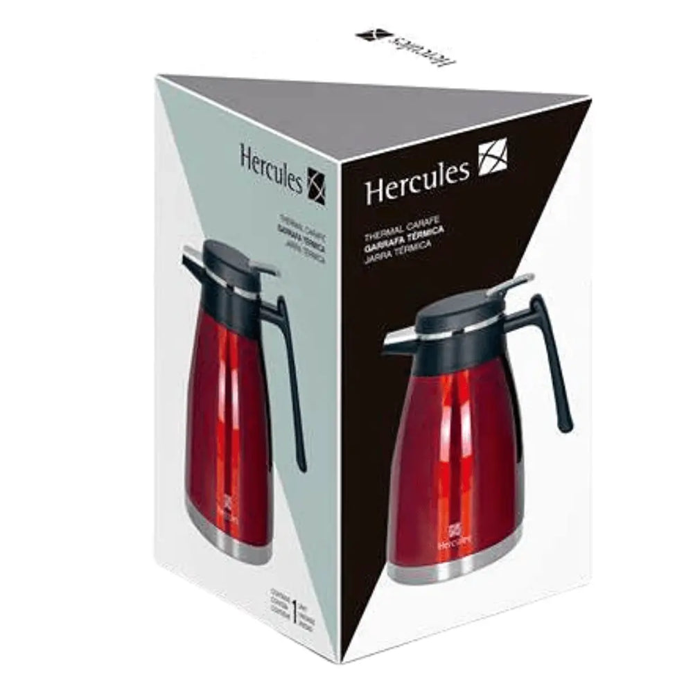 Garrafa Termica 1,5 L Vermelha Aço Inox Hercules Hercules