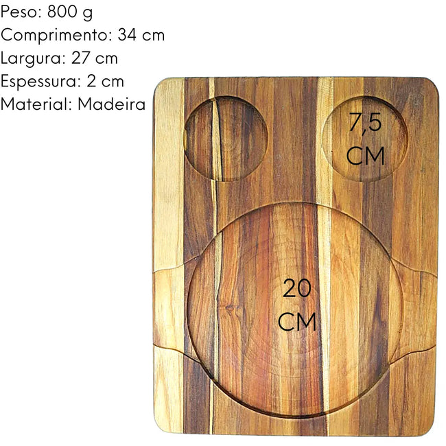 Tabua Retangular Chapa Redonda Main Image