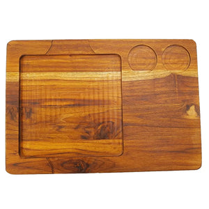 Tabua Madeira Teca Quadrada 38 cm A Gourmet