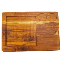 Tabua Madeira Teca Quadrada 38 cm A Gourmet