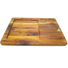 Tabua Madeira Teca Quadrada 38 cm A Gourmet