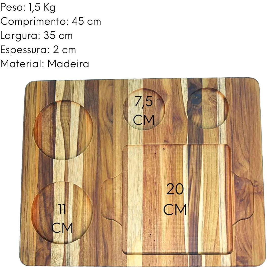 Tabua Quadrada 2 Furos A Gourmet