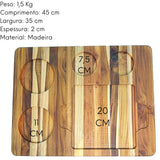 Tabua Quadrada 2 Furos A Gourmet
