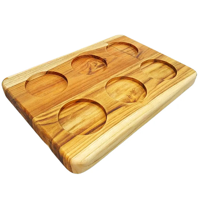 Tabua Madeira Teca Petisqueira 6 Furos A Gourmet Hover Image