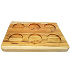 Tabua Madeira Teca Petisqueira 6 Furos A Gourmet