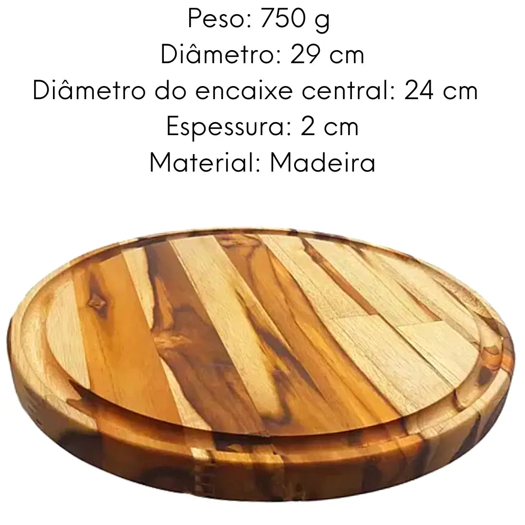 Tabua Madeira Teca Bolo A Gourmet