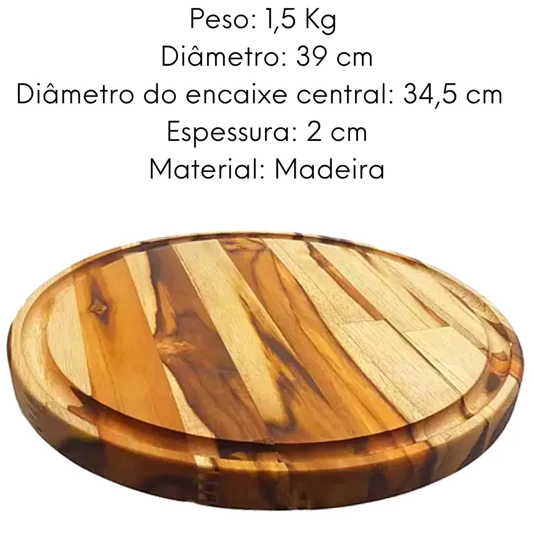 Tabua Madeira Teca Para Bolo A Gourmet