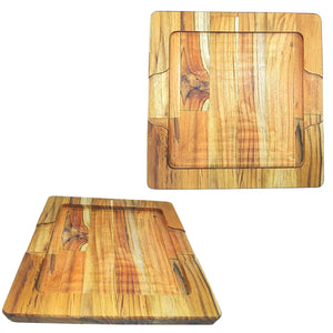 Tabua Chapa Quadrada Madeira Teca A Gourmet