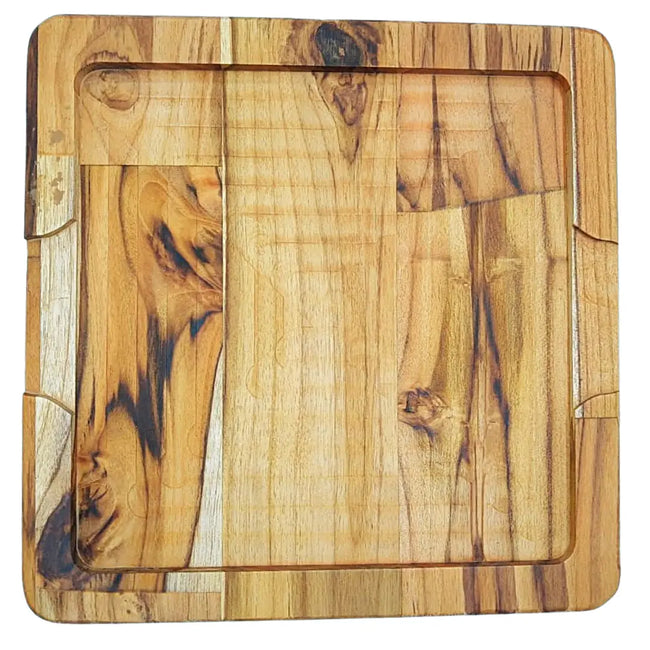 Tabua Madeira Teca Quadrada A Gourmet Hover Image