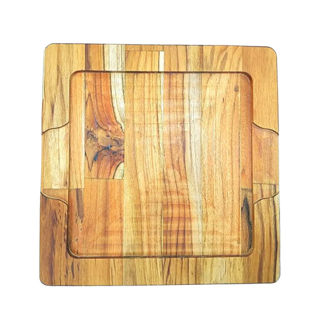 Tabua Chapa Quadrada Madeira Teca A Gourmet Hover Image