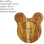 Tabua Madeira Teca Redonda 2 Furo A Gourmet