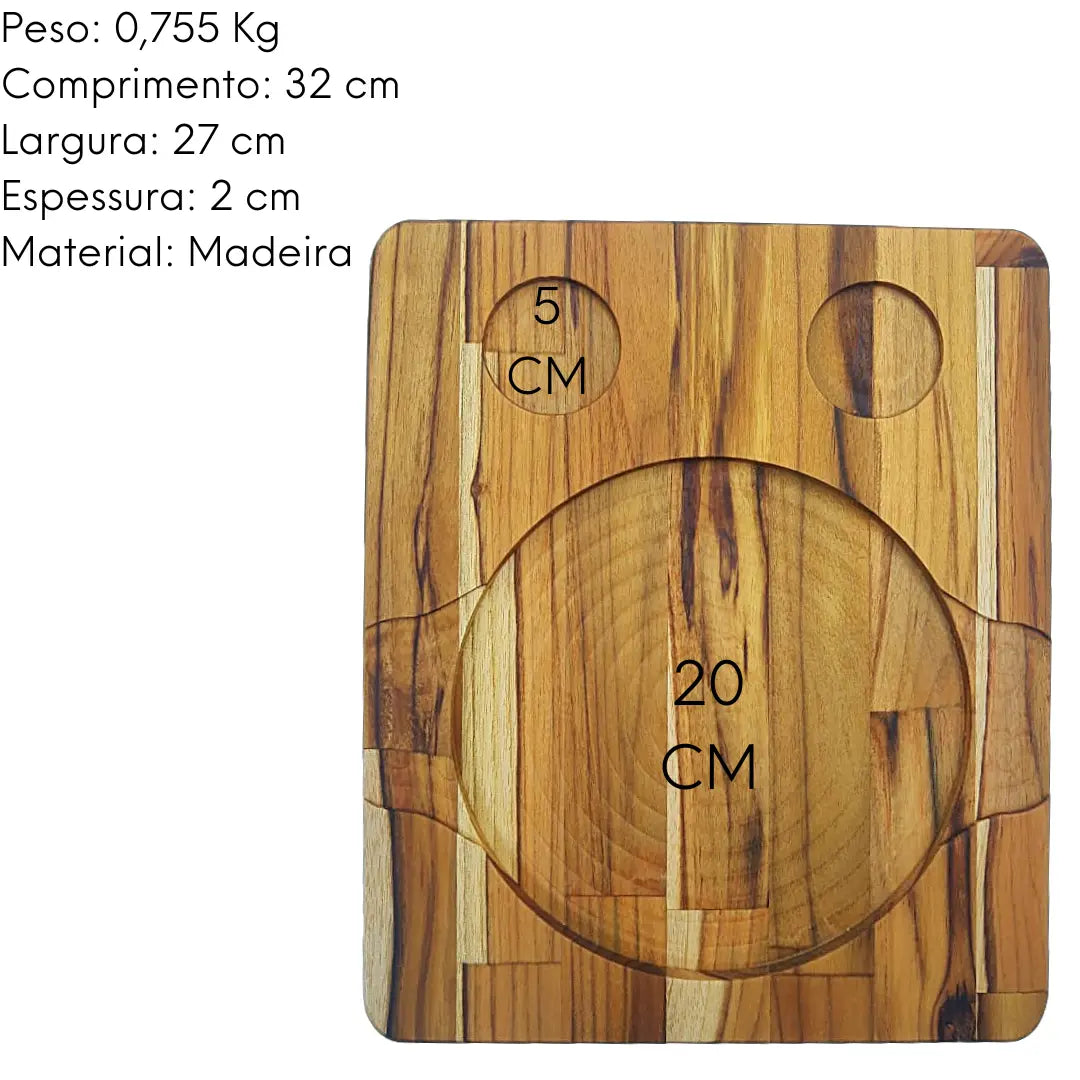 Tabua Chapa Redonda C/ 2 Furos A Gourmet