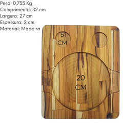 Tabua Chapa Redonda C/ 2 Furos A Gourmet