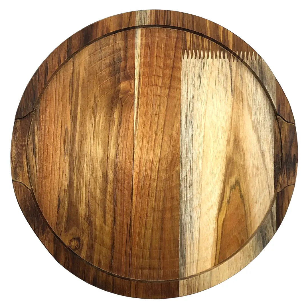 Tabua Suporte Pizza Madeira Teca 30 cm A Gourmet