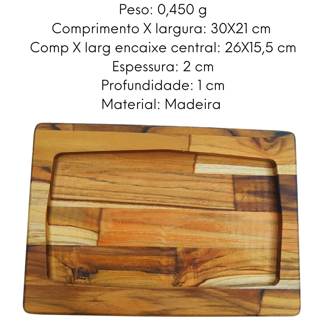 Tabua Chapa Retangular Pequena A Gourmet