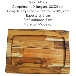 Tabua Chapa Retangular Pequena A Gourmet