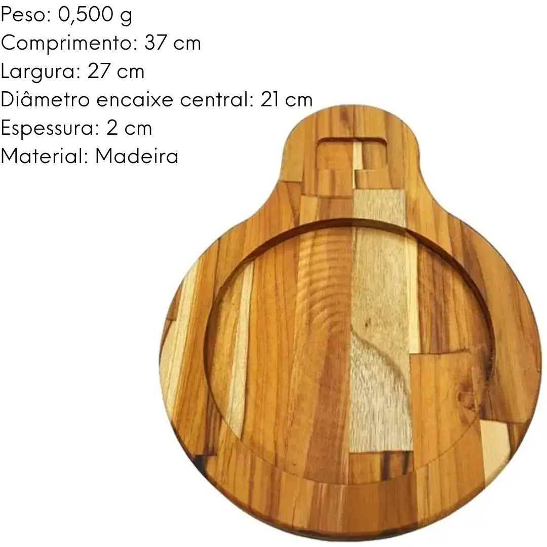 Tabua Madeira Teca Redonda A Gourmet